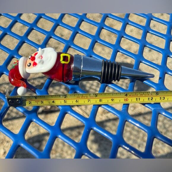 PIER 1 Bottle Stopper LED Light Up Santa Claus Changing Lights Christmas - Picture 11 of 11